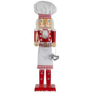 Northlight Baker with Rolling Pin Nutcracker Christmas Figure - 15" - White and Red - 1 of 4