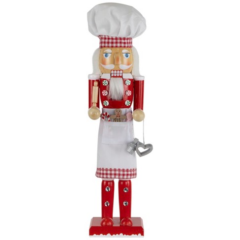 Northlight Baker with Rolling Pin Nutcracker Christmas Figure - 15" - White and Red - image 1 of 4