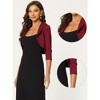 INSPIRE CHIC Women's Elegant Evening Wedding Lapel Collar Bolero Shrugs - 2 of 4