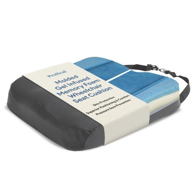 ProHeal Gel-Infused Memory Foam Wheelchair & Seat Cushion, 3" Height - Orthopedic, Coccyx, & Tailbone Support
