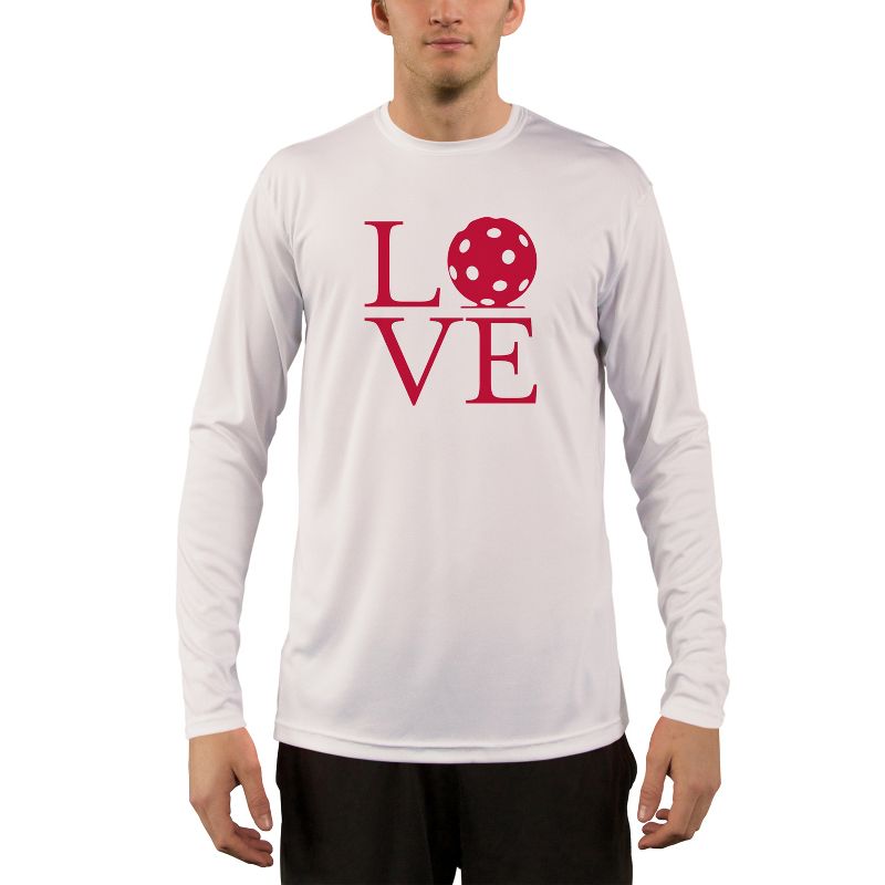 Vapor Apparel Men's Love Pickleball UPF 50+ Long Sleeve T-Shirt, 1 of 4
