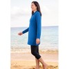 Swim 365 Women's Plus Size Chlorine Resistant Long-Sleeve Mock Neck Swim Tee - 4 of 4