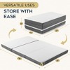 Contour Comfort Queen 4 Inch Thick Portable Tri Folding Mattress with Memory Foam Layer with Washable Cover | Non-Slip Bottom Perfect Guest Bed-White - 3 of 4