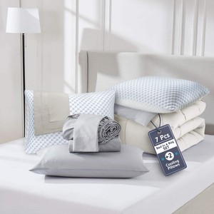 Nestl 9 Piece Reversible Comforter Set, Bed in a Bag, All in one Bed Set with Cooling Pillows - 1 of 4
