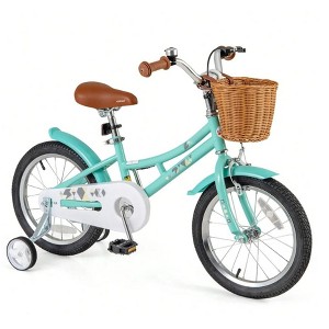 VASIP 16'' Kids Bike Height Adjustable Handlebar Seat Basket Bell Training Wheels - 1 of 4