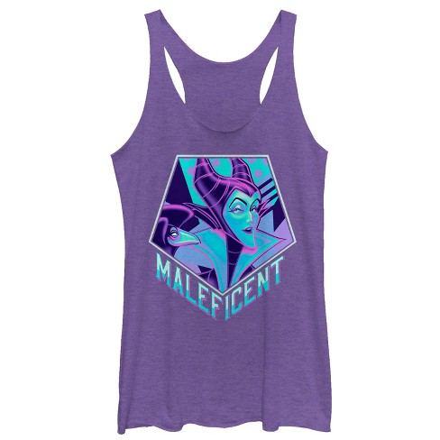 Women's Sleeping Beauty 90's Maleficent Racerback Tank Top : Target