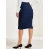 INSPIRE CHIC Women's Elegant High Wasit Split Hem Work Bodycon Pencil Skirt - 3 of 4