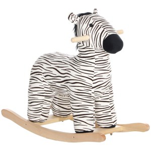 SEVOBAL Toy Vehicles Zebra Rocking Horse Ride On with Realistic Sound for Kids 2 to 4 Years, Black, 26.6"*11.6"*23.6" - 1 of 4