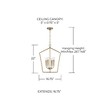Capital Lighting Holden 4 - Light Chandelier in  Aged Brass - 4 of 4