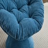 FURNIinspire Accent Chair Oversized Swivel Accent Chair 360 Swivel Barrel Chair Papasan Chair For Living Room Bedroom, Blue, 36.62"*24.80"*17.32" - 3 of 4