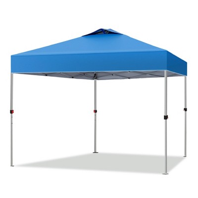 Captiva Designs 10’ x 10’ Outdoor Pop-Up Canopy Tent - Portable Sun Shelter for Camping & Events (Blue)