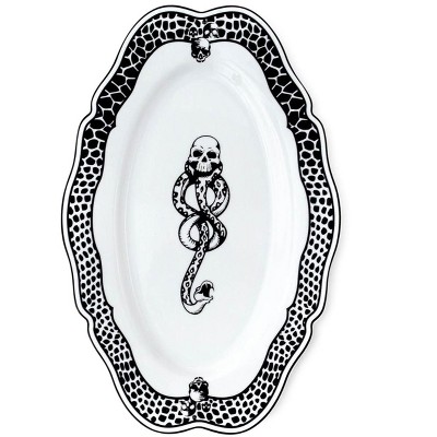 Robe Factory LLC Harry Potter Voldemort Death Eater Ceramic Large Serving Platter | 14-Inch Plate