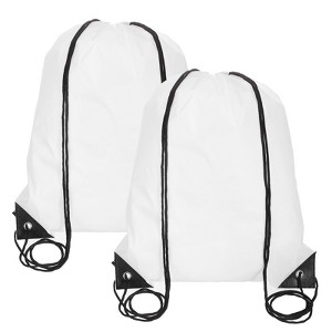 Unique Bargains Fitness Sports Travel Lightweight Drawstring Backpacks 2 Pcs - 1 of 4