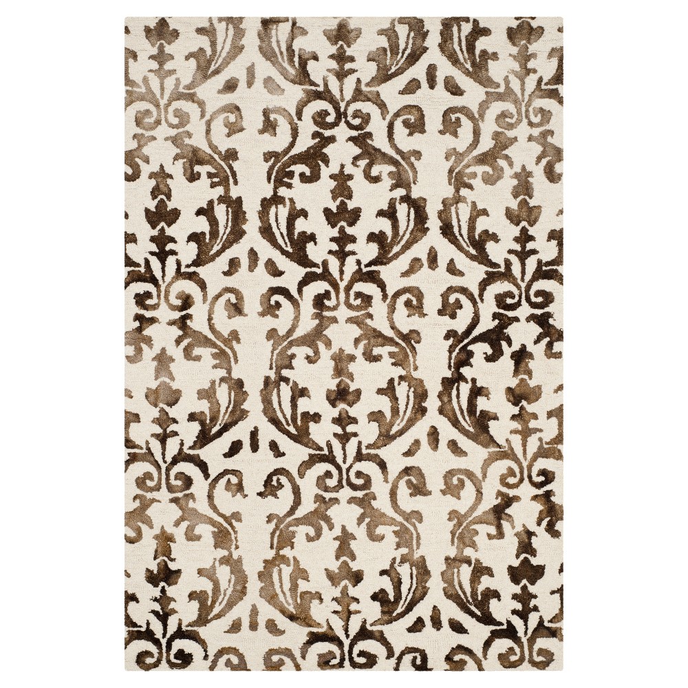 Addis Area Rug - Ivory/Chocolate (4'x6') - Safavieh