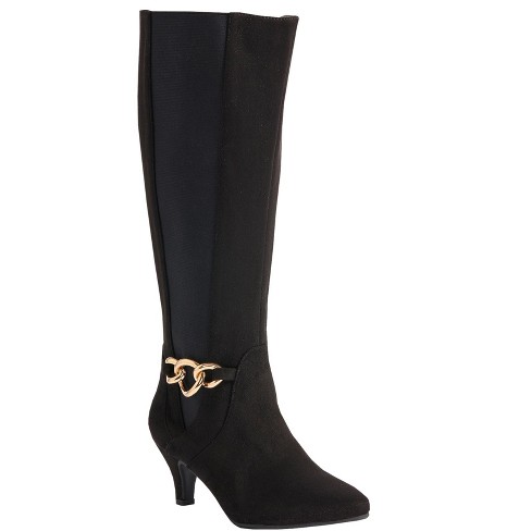 Comfortview Women s wide Widths Available The Rosey Tall Wide Calf Boot 9 1 2 M Black Target