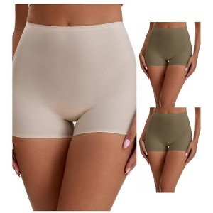 INSPIRE CHIC 3 Packs Women's High Waist Seamless Slimming Control Panties for Under Dresses Boyshort - 1 of 4
