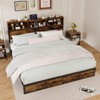 Infans King Bed Frame w/Charging Station Storage Headboard Under-bed Storage Space - 3 of 4