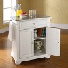 Crosley Alexandria Stainless Steel Top Portable Kitchen Island White : Hardwood Construction, Adjustable Shelf - 3 of 4