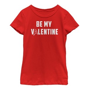 Girl's Star Trek Be My Starfleet Valentine T-Shirt - 1 of 4