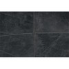 Moti Java Pouf 22" Upholstered in Genuine Leather in Antique Black Contrast Stitching - 4 of 4