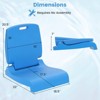 Costway Poolside Chair for Edge of Pool with Back Support & Handles Portable Picnic Chair White/Blue/Pink/Green - 3 of 4