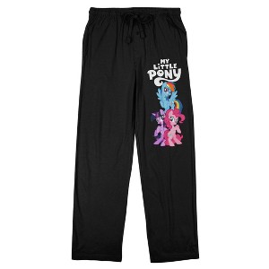 My Little Pony Friendship Is Magic Rainbow Dash & Princess Cadence Men's Black Sleep Pajama Pants - 1 of 3