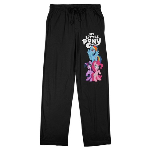 My Little Pony Friendship Is Magic Rainbow Dash & Princess Cadence Men's  Black Sleep Pajama Pants : Target