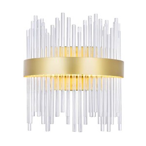 CWI Lighting Genevieve LED Wall Sconce With Medallion Gold Finish - 1 of 4