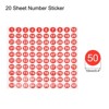 Unique Bargains Office Home Warehouse Self-Adhesive 1-100 Round Number Labels 20 Sheets - 2 of 4