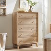 SinCiDo Drawer Dresser, Tall Chest of Drawers, Beveled Profile Design, Mid-Century Modern Wood Drawer for Bedroom, Living Room - 2 of 4