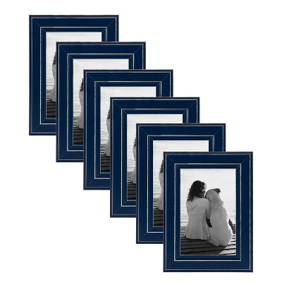 4" x 6" Kieva Tabletop Frame Navy Blue - Kate & Laurel All Things Decor