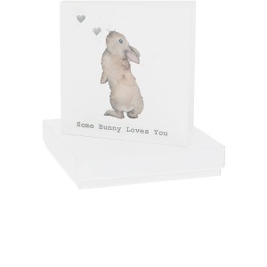 Pavilion Gift Company - Bunny Loves You - 7mm Sterling Silver Heart Stud Earrings - Earrings - 1 of 4