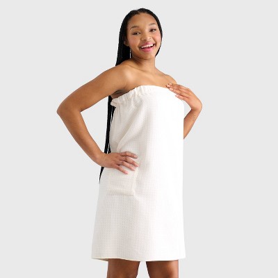 Waffle Bath Wrap Ivory - Room Essentials™