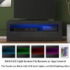 Hommpa 47" TV Stand for TVs Up to 55" High Gloss with 2 Drawers & LED Light - 4 of 4
