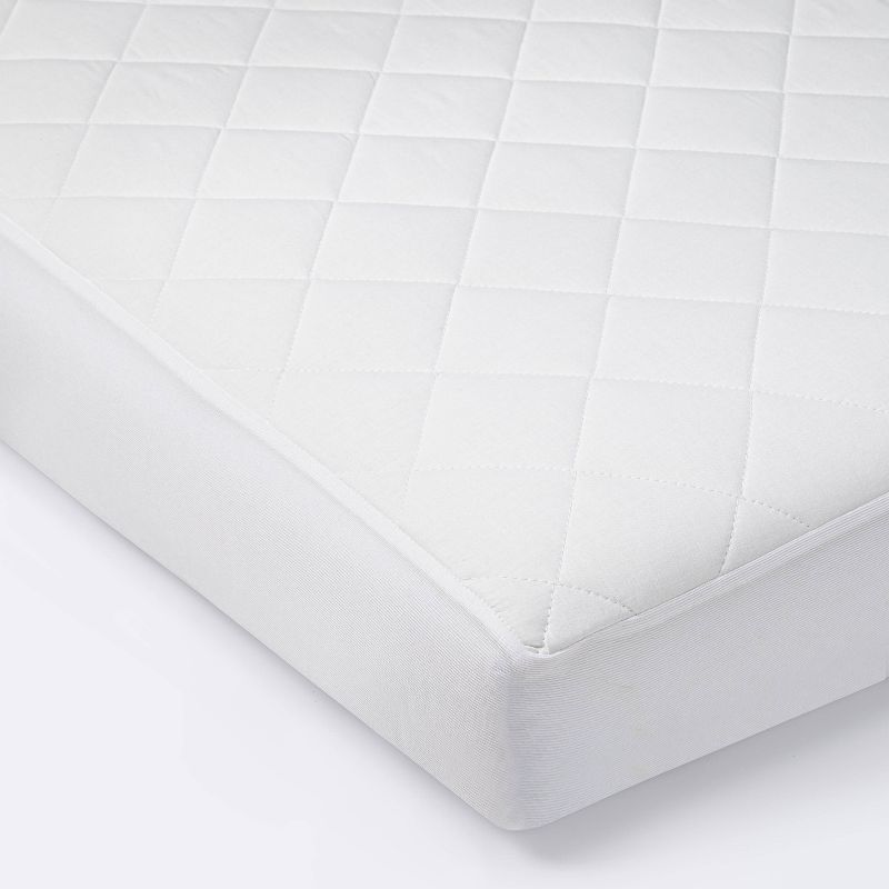 Waterproof Fitted Mini Crib Mattress Pad Cover - Cloud Island&#8482; White, 1 of 5