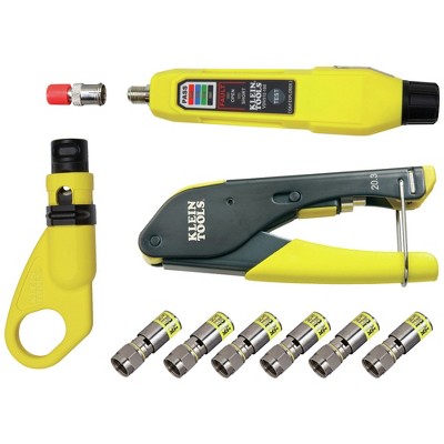 Klein Tools VDV002-818 Coax Push-On Connector Installation and Test Kit
