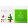 Wrapables Transparent Self-Adhesive 4" x 4" Candy and Cookie Bags, Favor Treat Bags for Parties and Wedding (200pcs), Christmas Trees - 2 of 4