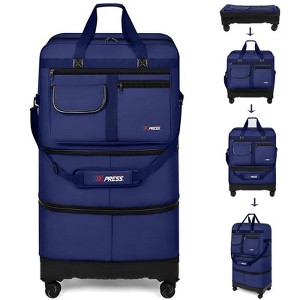 NEW YORK XPRESS JM-36 Collapsible Expandable Luggage Bag Suitcases with Wheels, Hardshell Base Case 36" - 1 of 4