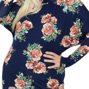 Slickblue Women's Plus Size Floral Long Sleeve Top, Delicate Cutouts and Neck Tie Detail, Dusty Pink Multi, 1XL - 1 of 4