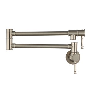 CASAINC Wall Mount Kitchen Pot Filler Faucet with Double Handle Swing Arm Spout - 1 of 4