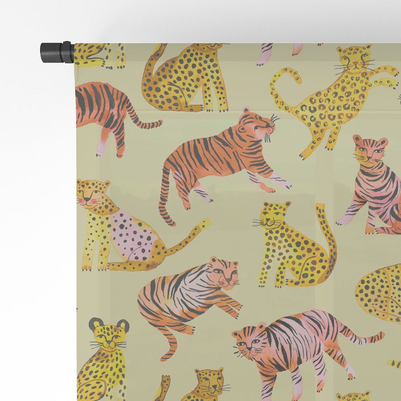 Ninola Design Safari Tigers Leopards Savanna Single Panel Sheer Window Curtain - Deny Designs, 4 of 7