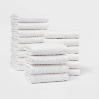 18pk Washcloth Set White - Room Essentials™