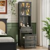 Vlsrka Makeup Vanity Set with LED Lights Flip-up Mirror and Hidden Storage - 2 of 4