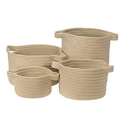 Colonial Mills American Farmhouse 4-Piece Basket Set - Wheat 100% Polypropylene Round