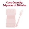 Smarty Had A Party Pink Baroque Plastic Dinner Forks - 480 pcs - 4 of 4