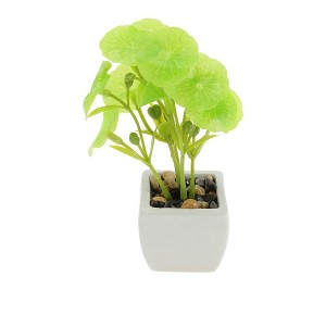 Unique Bargains Artificial Plants Ceramic Pot 2.01"x2.01"x5.51" 1 Pc - 1 of 4