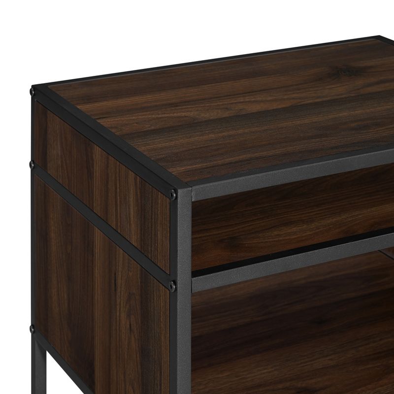 Modern Wood and Metal Side Table with Open Storage - Saracina Home, 5 of 10