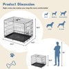 BENCMATE Pet Crates And Houses 24 Inch Dog Cage Metal Pet Kennel With Secure Lock, Removable Tray, Single Door, Black , 16.5"* 24.4"*19.5" - 3 of 4