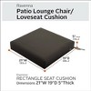 Classic Accessories Ravenna Water-Resistant 21 x 19 x 5 Inch Patio Seat Cushion, Espresso, Patio Loveseat Cushion - 3 of 4