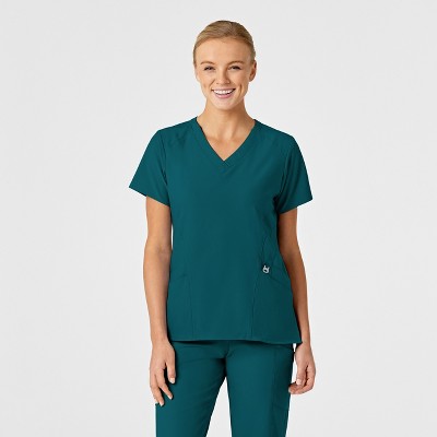 Wink W123 Women's Stylized V-neck Scrub Top, S Regular : Target